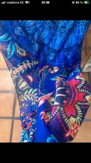 Pashmina Desigual Azul Multicolor