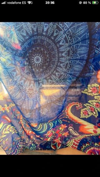 Pashmina Desigual Azul Multicolor