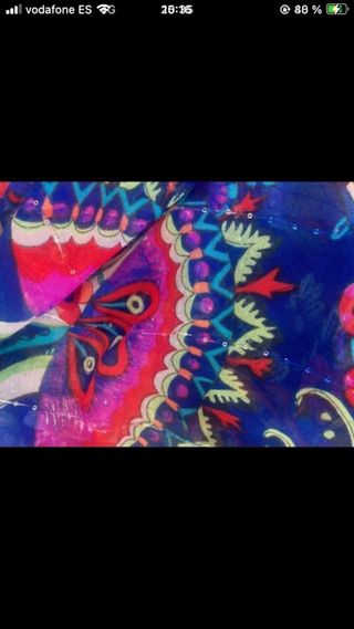 Pashmina Desigual Azul Multicolor