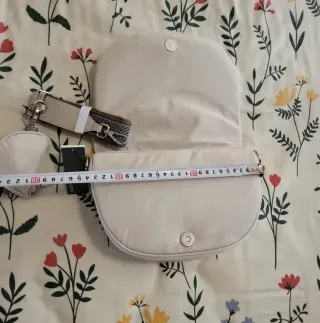 Bolso bandolera mujer beige/blanco