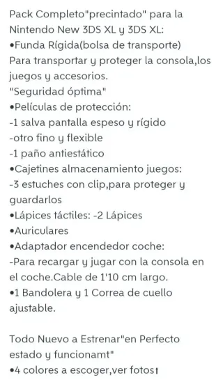 "OFERTA"Pack funda+accesorios New 3DS XL y 3DS XL