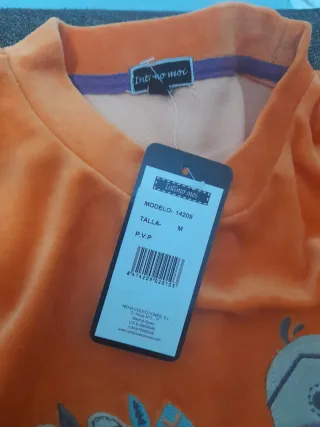 Pijama mujer naranja y morado