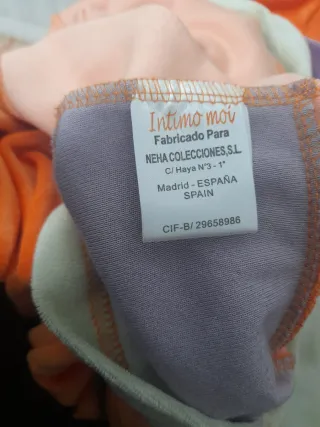 Pijama mujer naranja y morado