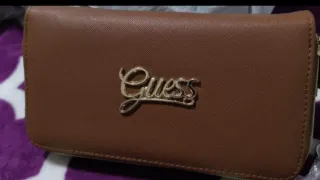 Monedero Guess Marrón y Dorado