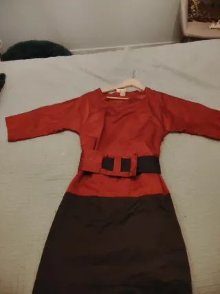 Traje vintage Yokana gris y naranja