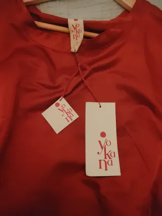 Traje vintage Yokana gris y naranja