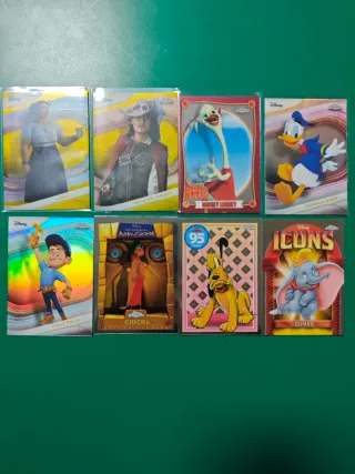 Lote de 8 cartas coleccionables Disney Topps
