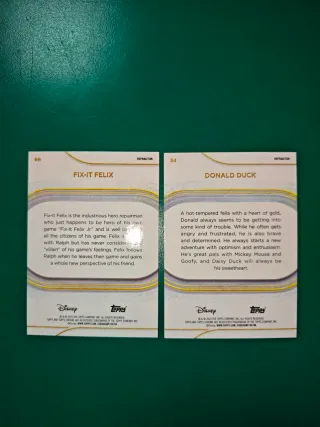 Lote de 8 cartas coleccionables Disney Topps