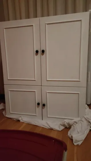 Armario auxiliar blanco de madera