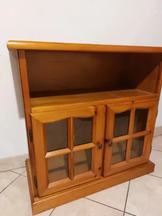 Mobiletto vetrinetta in legno