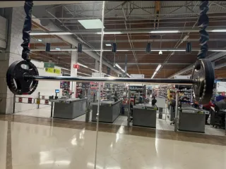 Perchero de pesas para gimnasio