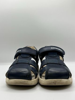 Sandalias niño Biomecanics azul y beige
