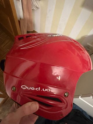 Casco Esquí Rojo Niño/Adulto Cabeza Pequeña