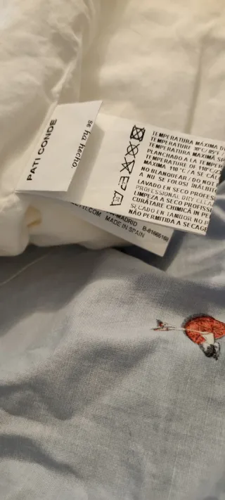 Vestido mini algodón azul Pati Conde