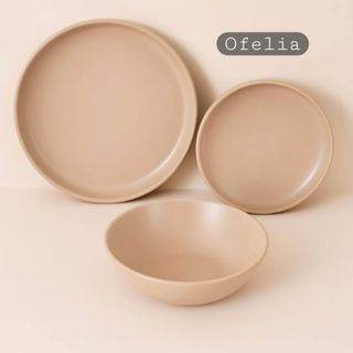 Set 18 piatti e ciotole Ofelia beige