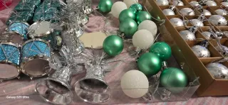 Palline Albero Natale Grigio Argento