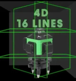 Nivel Láser 4D 16 Líneas Trípode Accesorios