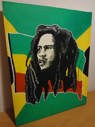 Cuadro Bob Marley hecho a mano