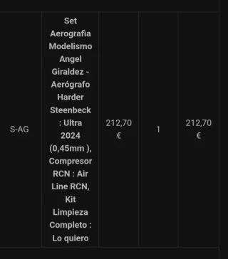 Compresor RCN y aerógrafo Harder Steenbeck ultra