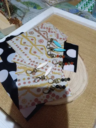 Lote pendientes de piedras naturales Romina V.