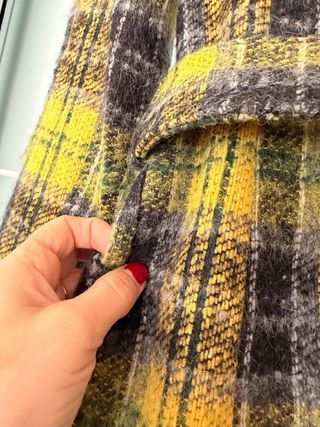 Cappotto Trussardi donna tartan giallo/grigio