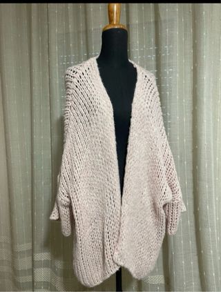 Cardigan Lana Rosa Taglia Unica