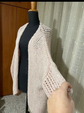 Cardigan Lana Rosa Taglia Unica
