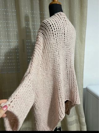 Cardigan Lana Rosa Taglia Unica