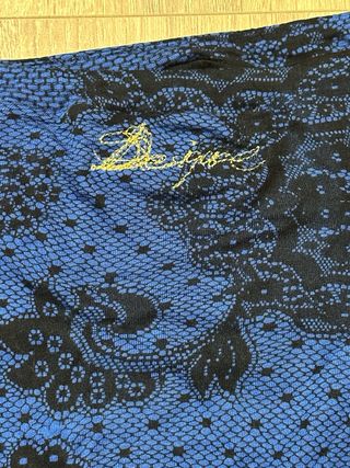 Falda Desigual Estampada Azul