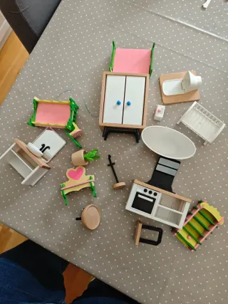 Casa de muñecas con accesorios