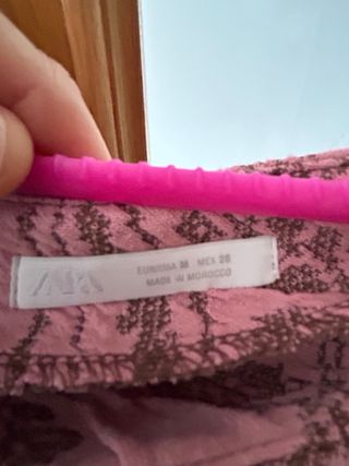 Vestido Zara drapeado rosa