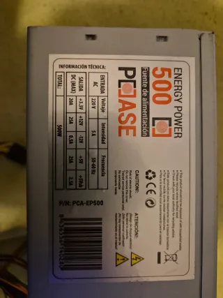 Fuente Alimentación 500W PC