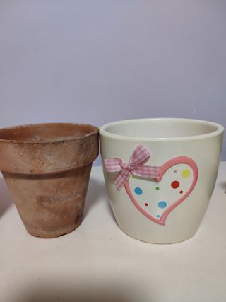 3 x 1 macetas pequeñas