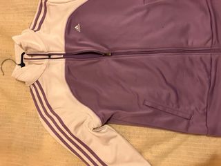 Sudadera Adidas Morada y Blanca Mujer