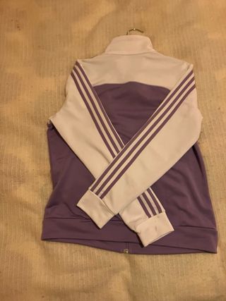 Sudadera Adidas Morada y Blanca Mujer