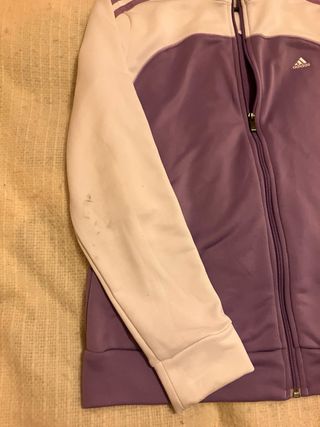 Sudadera Adidas Morada y Blanca Mujer