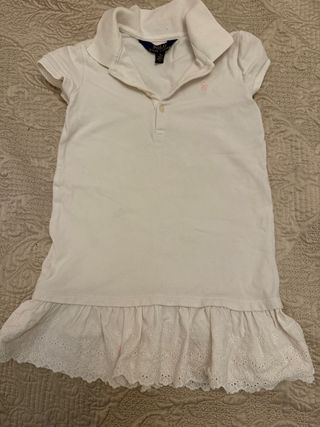 Vestido Polo Ralph Lauren Blanco Talla 5