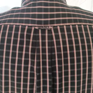 Camisa de hombre cuadros negro y rosa