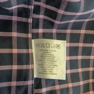Camisa de hombre cuadros negro y rosa