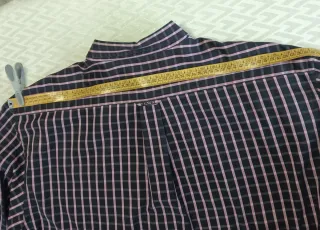 Camisa de hombre cuadros negro y rosa