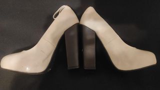 Zapatos tacón beige/marrón T36