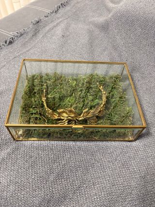 Caja joyero cristal dorado