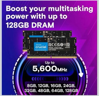 Crucial RAM DDR5 128GB (2x64GB) 5600MHz NEW SEALED
