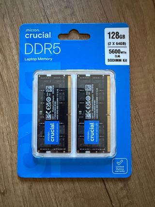 Crucial RAM DDR5 128GB (2x64GB) 5600MHz NEW SEALED