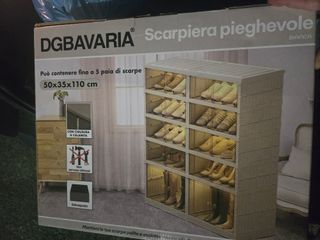 Scarpiera Pieghevole DGBAVARIA Bianca