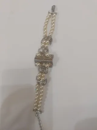 Bracciale perle e argento