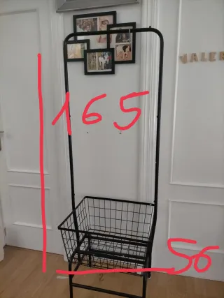 Perchero zapatero metálico negro