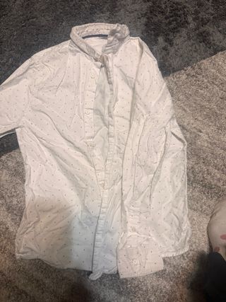 Camisa Zara blanca con puntos