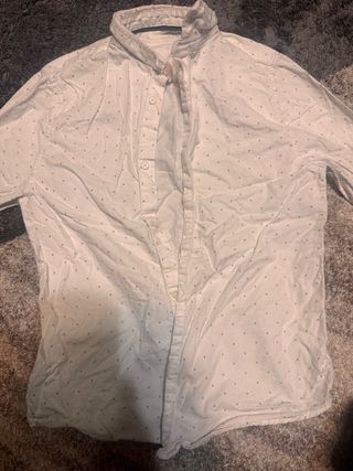 Camisa Zara blanca con puntos