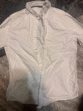 Camisa Zara blanca con puntos